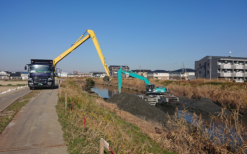 株式会社ノムラ｜地盤沈下対策河川緊急整備工事