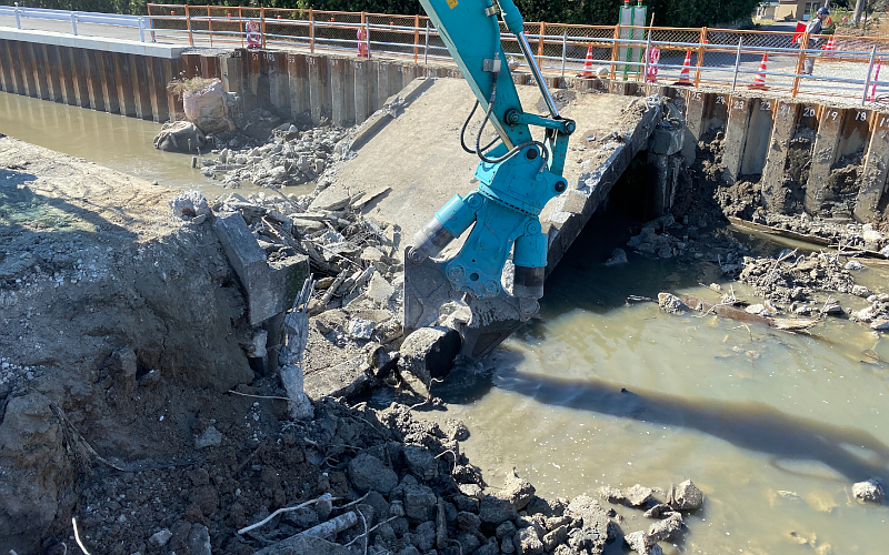 株式会社ノムラ｜地盤沈下対策事業　鵜戸川工事