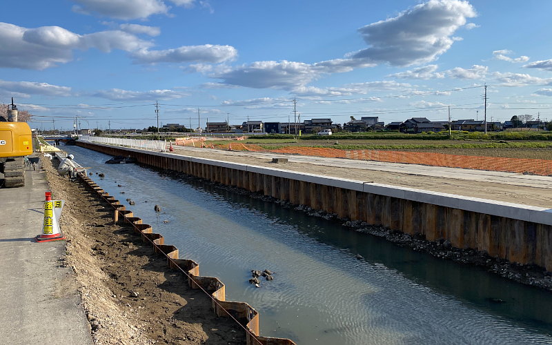 株式会社ノムラ｜地盤沈下対策事業　鵜戸川工事