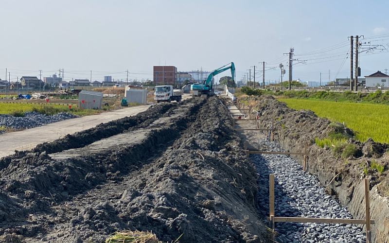 株式会社ノムラ｜道路改良工事〈主要地方道弥富名古屋線〉