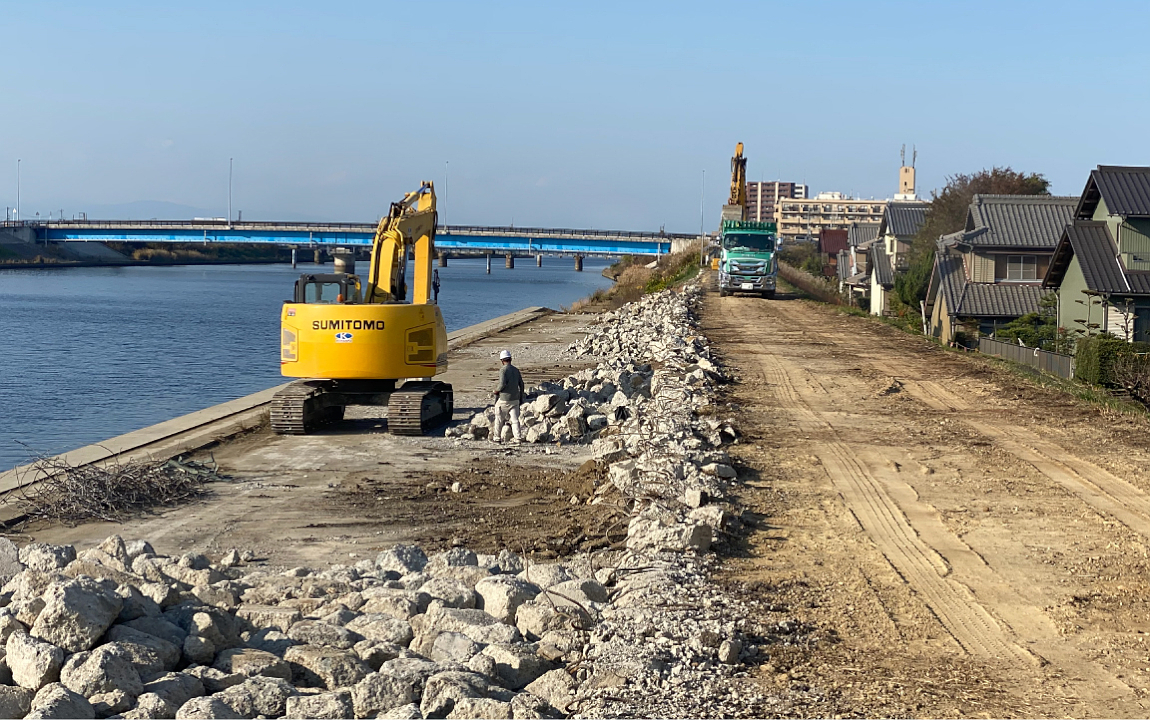 株式会社ノムラ｜地盤沈下対策河川緊急整備工事緊急防災対策河川工事合併工事（ＩＣＴ土工・希望１型）